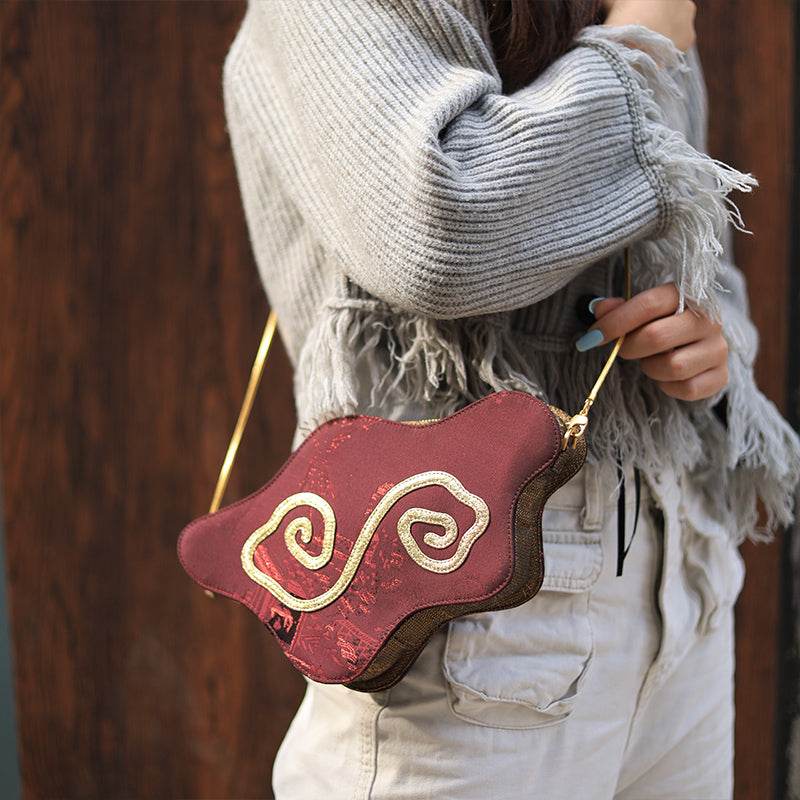 Ultra-Light Cloud Shape Handbag in Recycled Fabric with Hualuo Silk 145g - SinoCultural -- GD1203