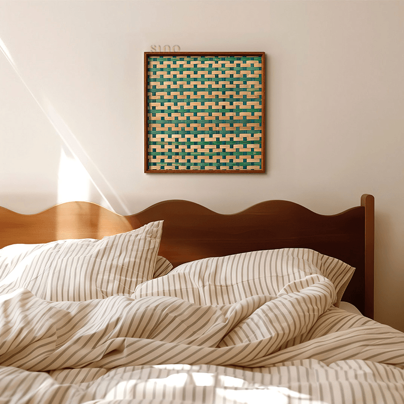 Intangible Heritage Bamboo Weaving Decorative Wall Art for Living Room - SinoCultural -- JN1103-A1 -