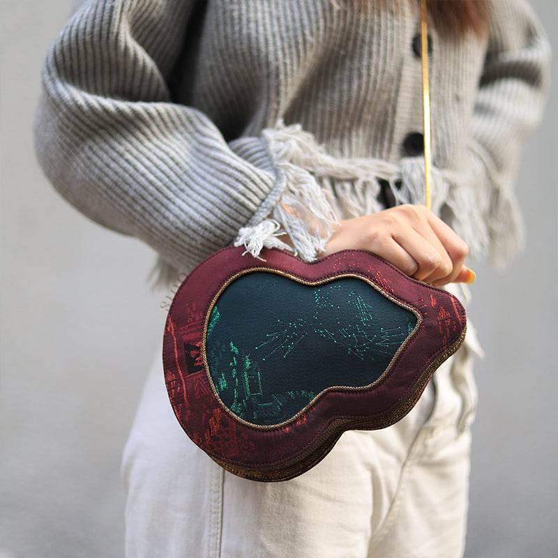 Ultra-Light Gourd Bag Graphene Recycled Fabric Hualuo Silk Luxury Design 155g - SinoCultural -- GD1208