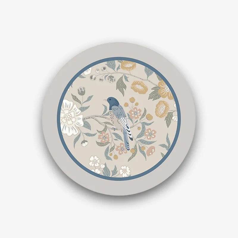 Chinoiserie Diatomite Absorbent Quick-Dry Non-Slip Round Coaster - SinoCultural -- TM053A16