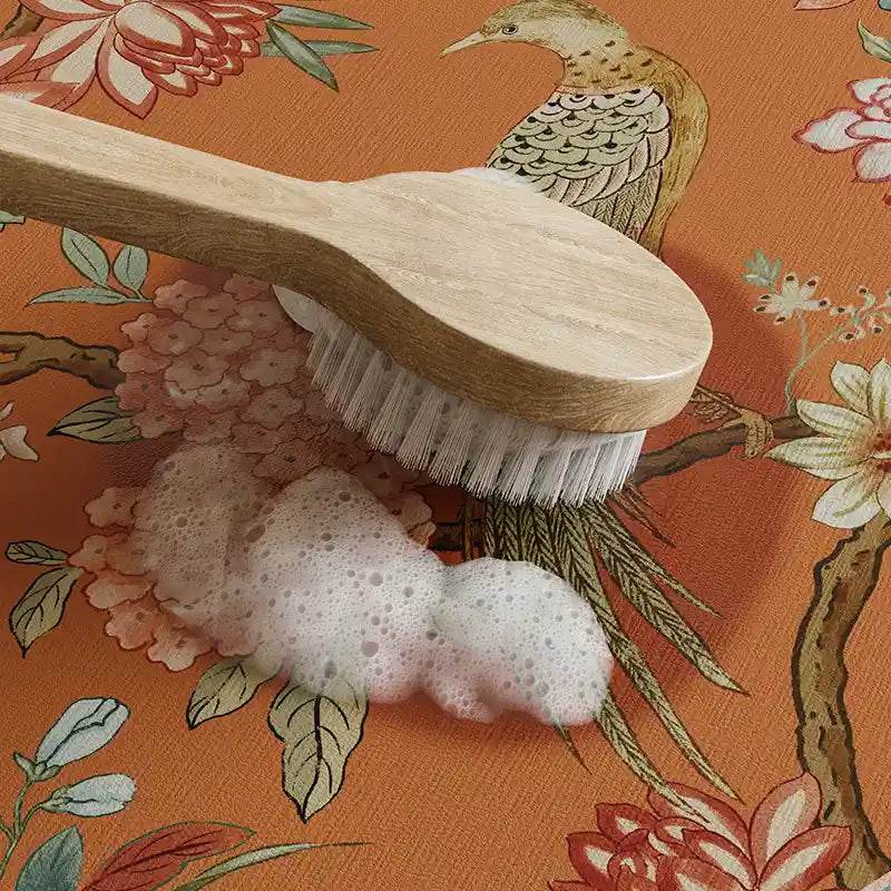 Chinoiserie Mountain Hydrangea Washer Dust Protection Mat - SinoCultural -- TM020A3446 -