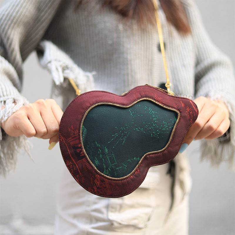 Ultra-Light Gourd Bag Graphene Recycled Fabric Hualuo Silk Luxury Design 155g - SinoCultural -- GD1208