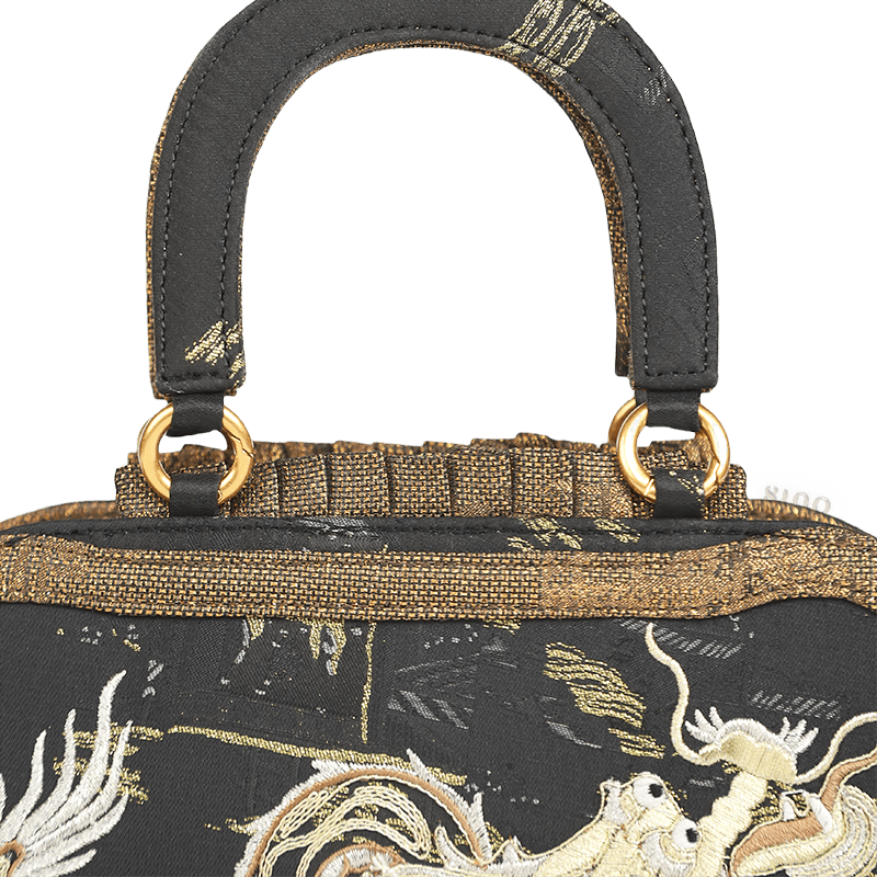 Ruyi Loong Embroidered Tote Bag – Ultra-Light 205g,Recycled Fabric & Hualuo Silk - SinoCultural -- GD1210