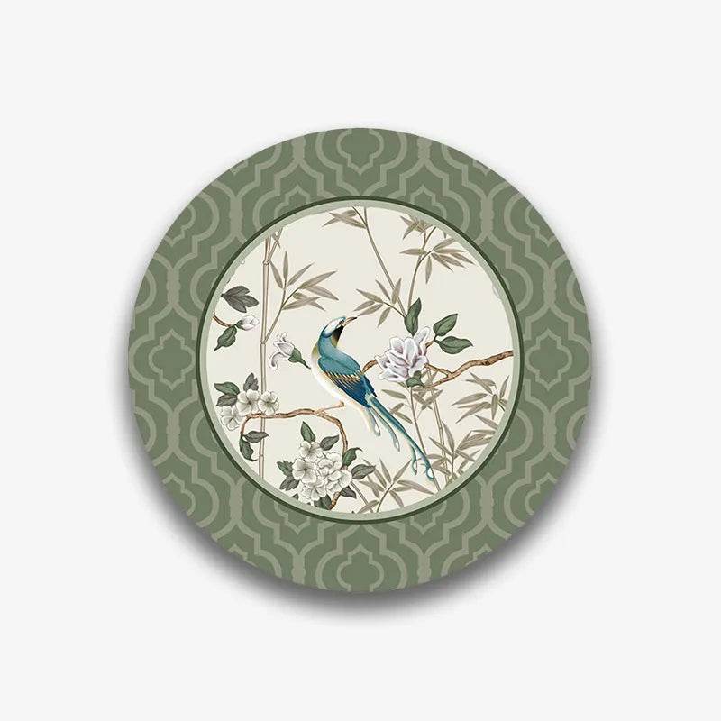 Chinoiserie Diatomite Absorbent Quick-Dry Non-Slip Round Coaster - SinoCultural -- TM053A16