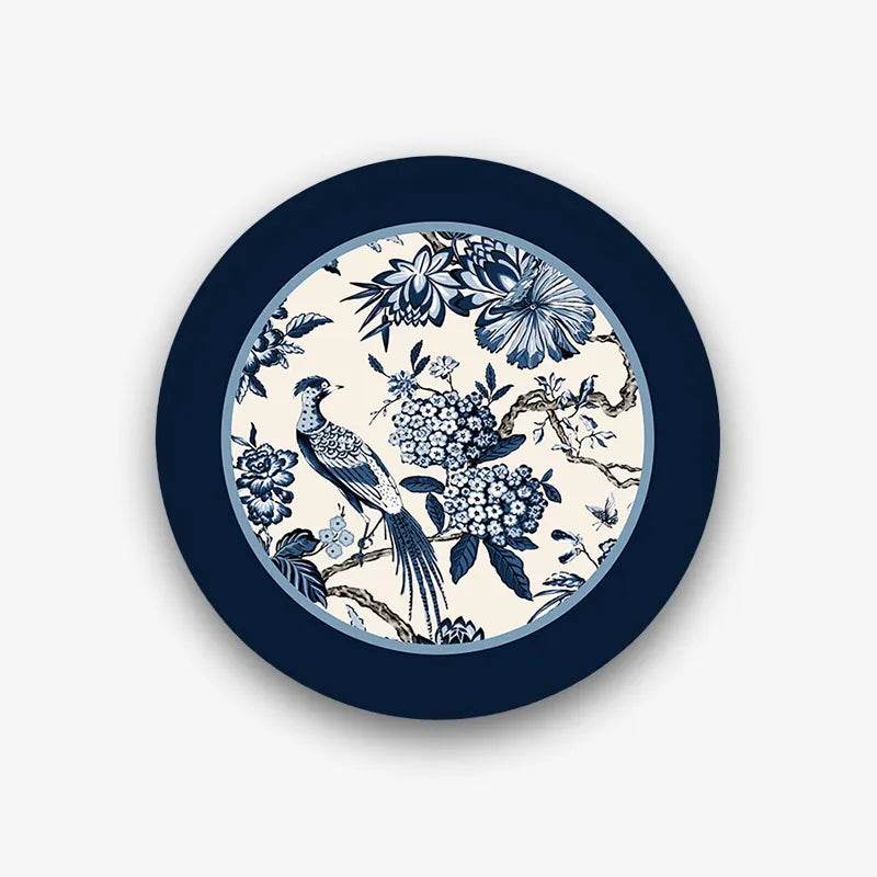 Chinoiserie Diatomite Absorbent Quick-Dry Non-Slip Round Coaster - SinoCultural -- TM053A16