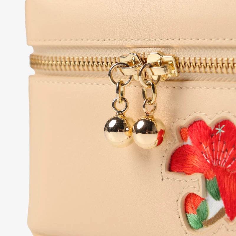 Handcrafted Embroidered Kapok Makeup Bag - SinoCultural -- BXW06WCS201A02