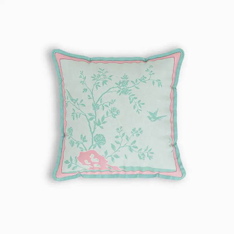 Chinoiserie Luxe Fresh Living Room Sofa Throw Pillow - SinoCultural -- SJZBZ063A -