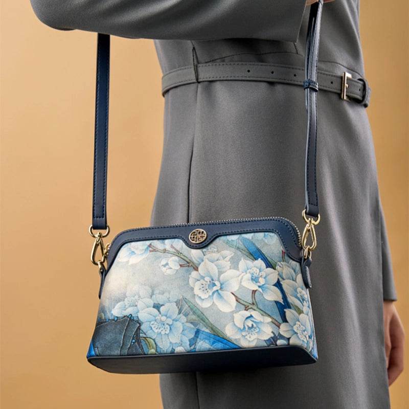 Mulberry Silk Handcrafted Flower Clutch Bag Women Wallet Eveing Purse - SinoCultural -- P170029-B -