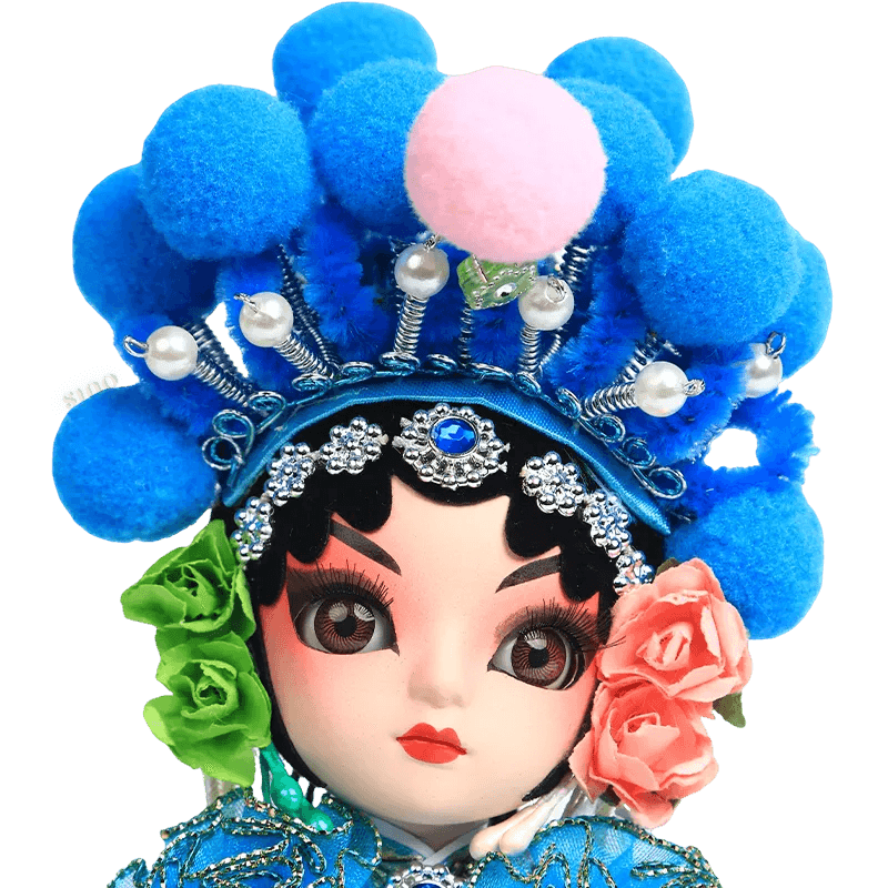 6-Inch Handmade Chinese Doll – Peking Opera Green Snake Collectible - SinoCultural -- QJ0607