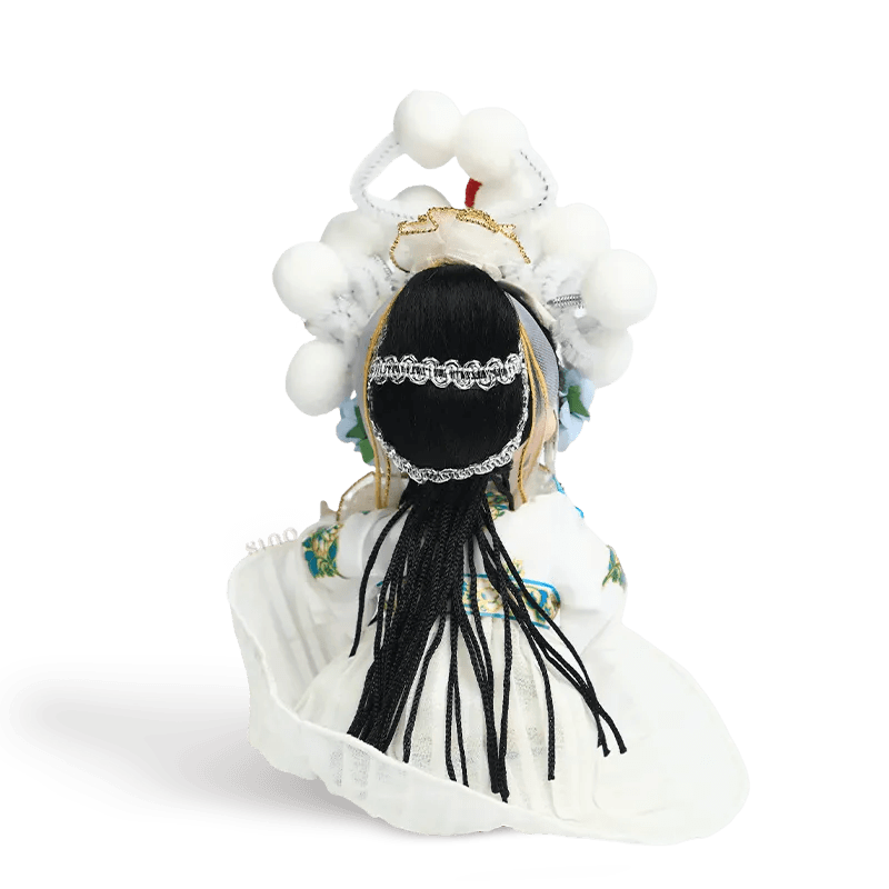 6-Inch Handmade Chinese Doll – Peking Opera Legendary White Snake Collectible - SinoCultural -- QJ0606