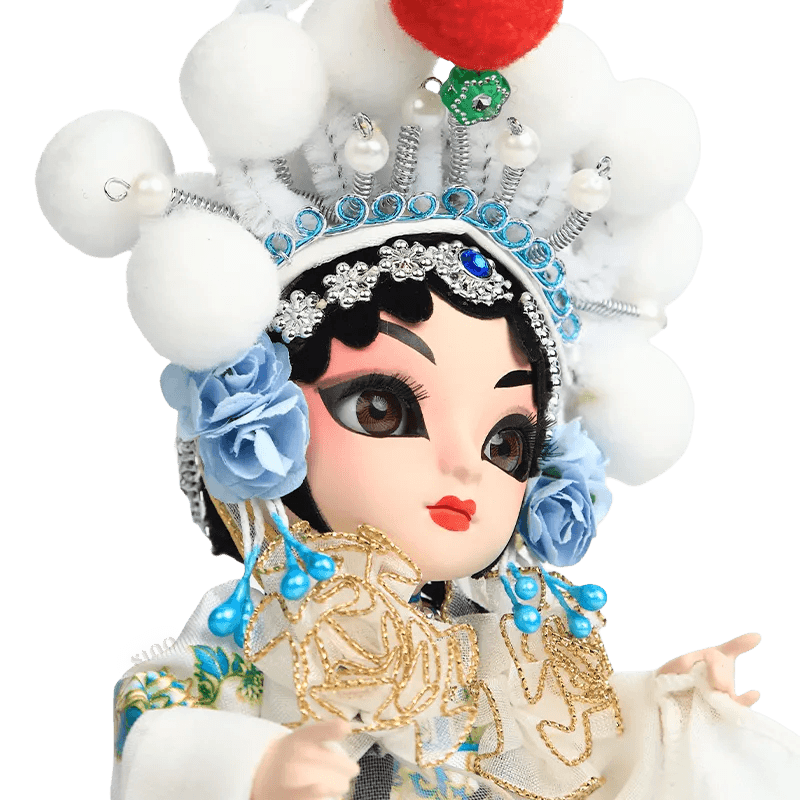 6-Inch Handmade Chinese Doll – Peking Opera Legendary White Snake Collectible - SinoCultural -- QJ0606