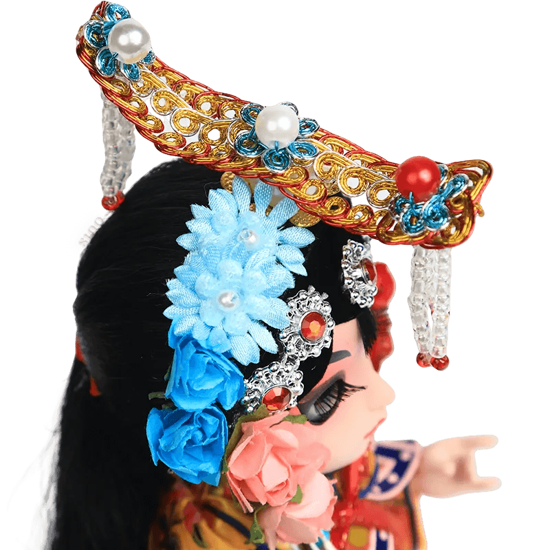 6-Inch Handmade Yu Ji Chinese Opera Doll – Elegant Desk Accessory - SinoCultural -- QJ0612