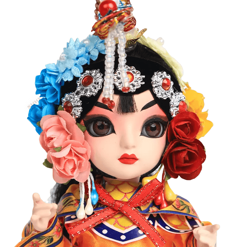 6-Inch Handmade Yu Ji Chinese Opera Doll – Elegant Desk Accessory - SinoCultural -- QJ0612