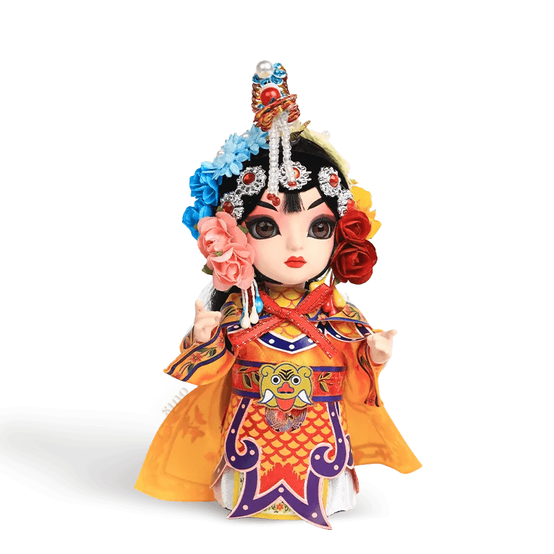 6-Inch Handmade Yu Ji Chinese Opera Doll – Elegant Desk Accessory - SinoCultural -- QJ0612