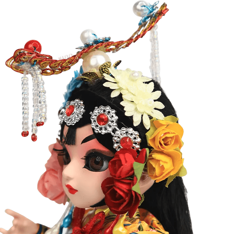 6-Inch Handmade Yu Ji Chinese Opera Doll – Elegant Desk Accessory - SinoCultural -- QJ0612