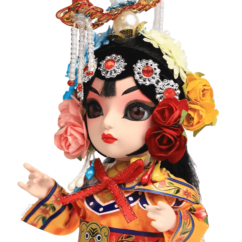 6-Inch Handmade Yu Ji Chinese Opera Doll – Elegant Desk Accessory - SinoCultural -- QJ0612