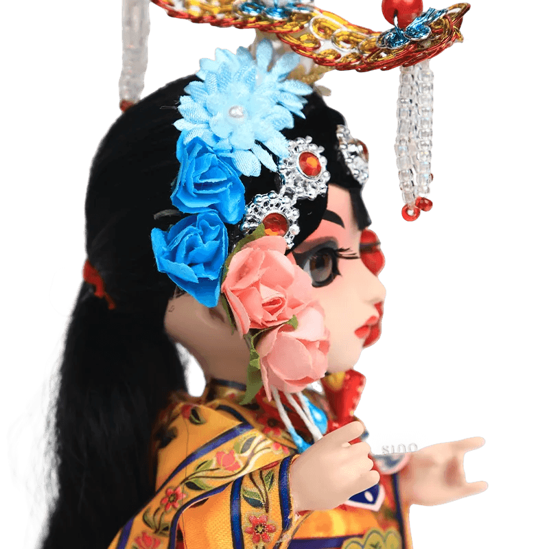 6-Inch Handmade Yu Ji Chinese Opera Doll – Elegant Desk Accessory - SinoCultural -- QJ0612