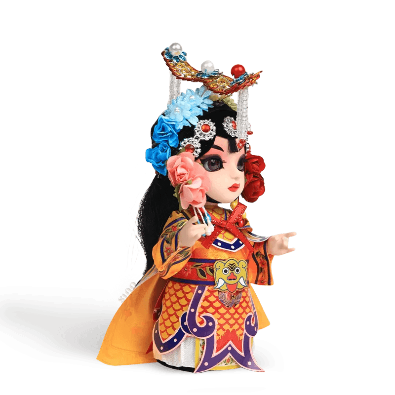 6-Inch Handmade Yu Ji Chinese Opera Doll – Elegant Desk Accessory - SinoCultural -- QJ0612