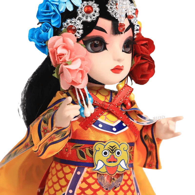 6-Inch Handmade Yu Ji Chinese Opera Doll – Elegant Desk Accessory - SinoCultural -- QJ0612