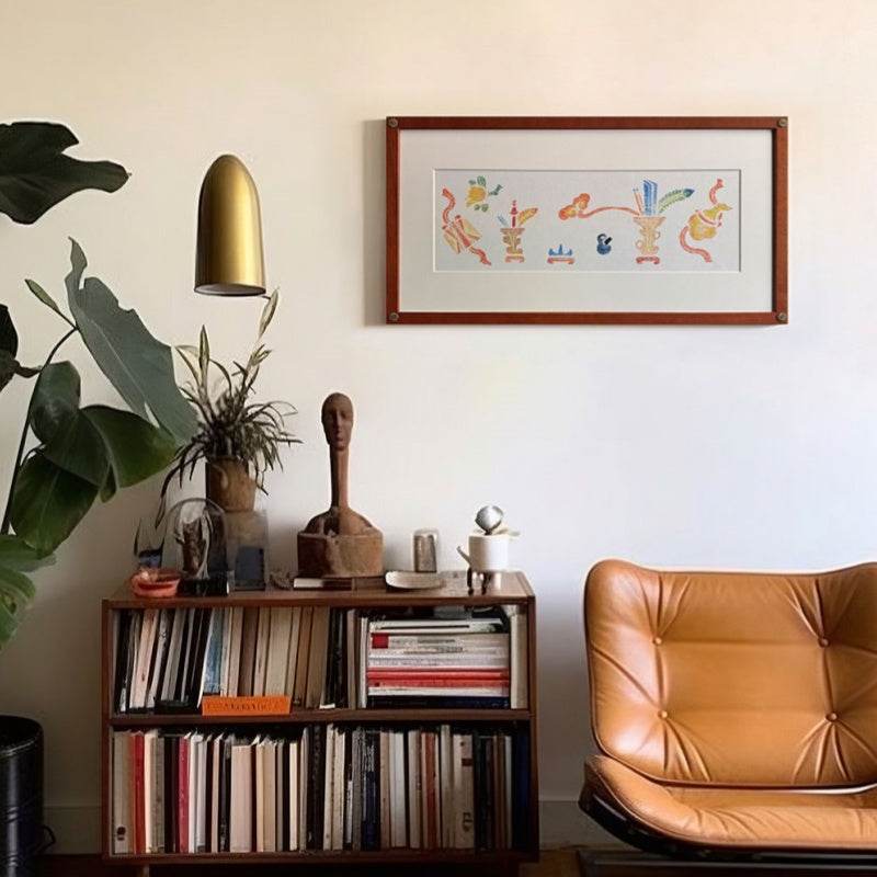 Intangible Heritage Handmade Color Rubbing Printing Wall Art - SinoCultural -- JN1107