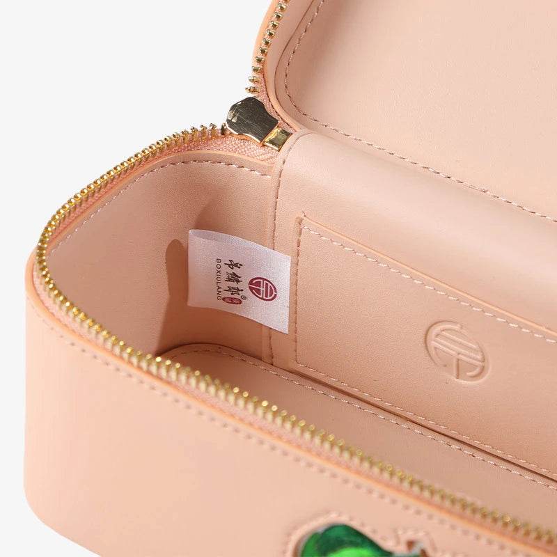 Sinocultural Handcrafted Embroidered Lychee Makeup Bag - SinoCultural -- BXW06WCS189A02 -