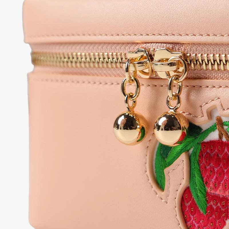 Sinocultural Handcrafted Embroidered Lychee Makeup Bag - SinoCultural -- BXW06WCS189A02 -