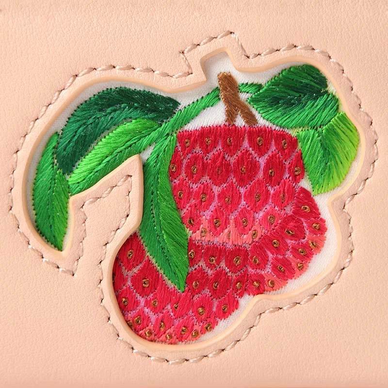 Sinocultural Handcrafted Embroidered Lychee Makeup Bag - SinoCultural -- BXW06WCS189A02 -