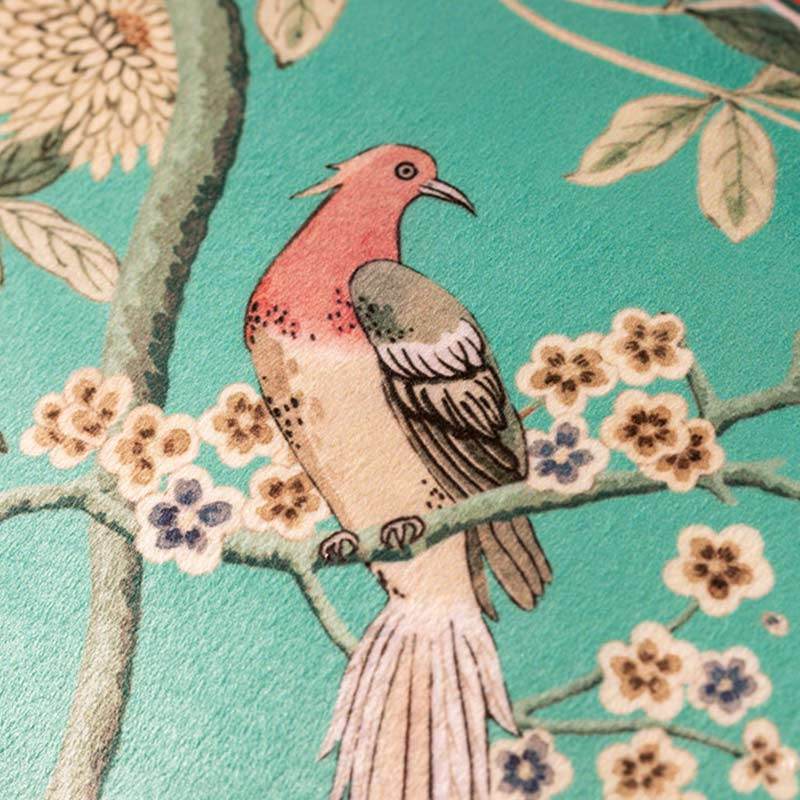 Chinoiserie Spring Powder Pink High-end Wooden Chair Cushion - SinoCultural -- SC005A38 -