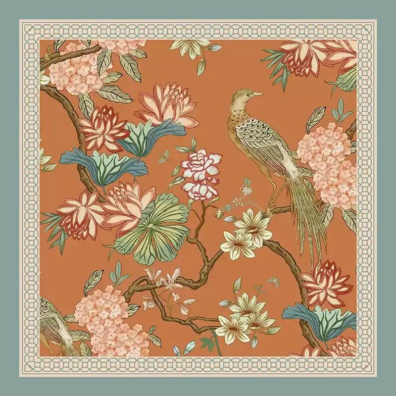 Chinoiserie Mountain Hydrangea Washer Dust Protection Mat - SinoCultural -- TM020A3446 -