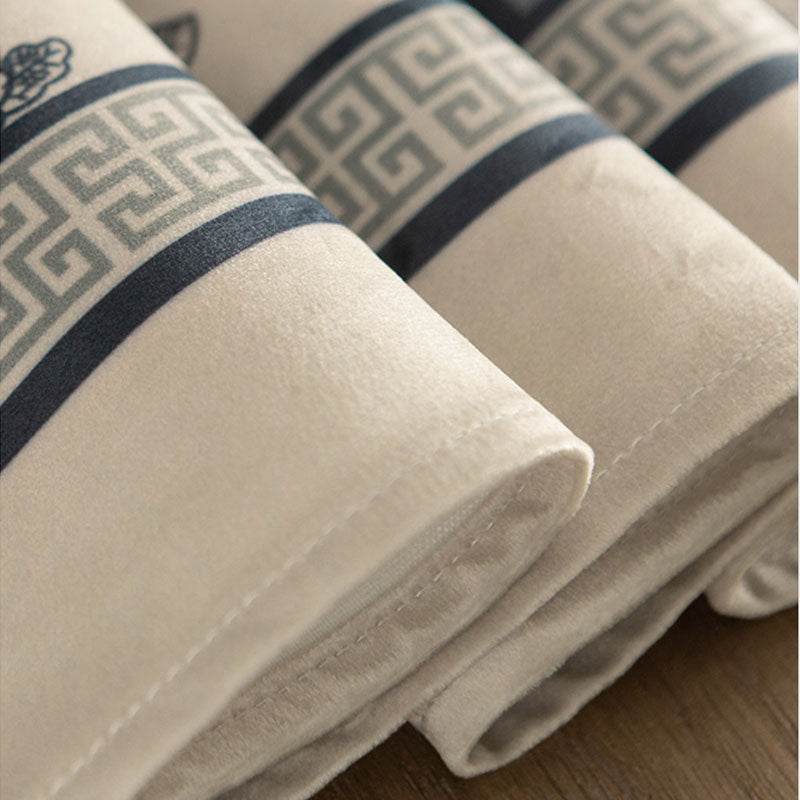 Chinoiserie Traditional Blue and White Long Table Runner - SinoCultural -- TR006BW160 -