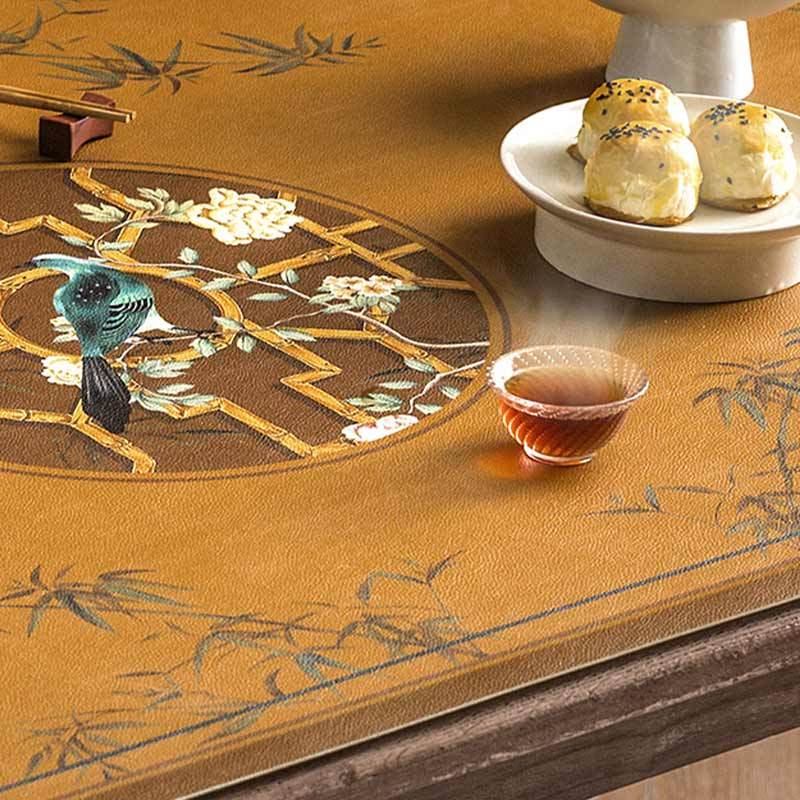 2-Piece Chinoiserie Vintage Classic Palace Style Thick Table Mat - SinoCultural -- TM043A3045 -