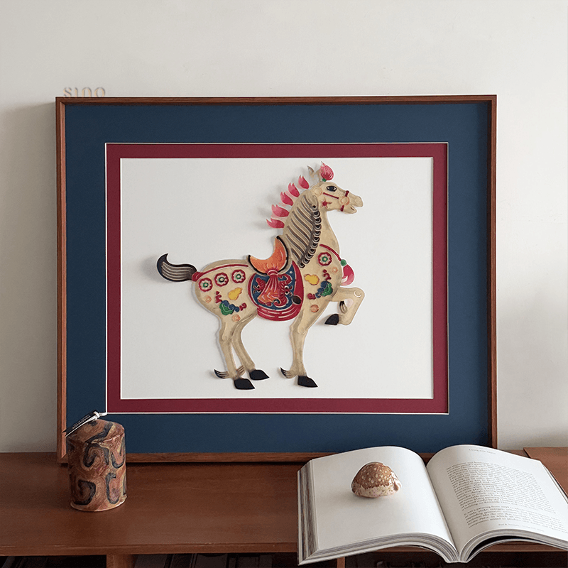 Intangible Heritage Shadow Puppetry Horse Decoration for Living Room - SinoCultural -- JN1102 -
