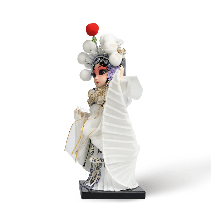 9-Inch Handmade Chinese Doll – Peking Opera Legendary White Snake Collectible - SinoCultural -- XJP0903