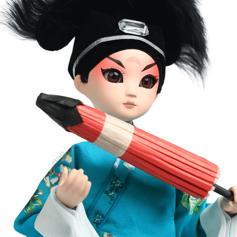 9-Inch Handmade Chinese Doll – Peking Opera Xu Xian (Young Scholar) Collectible - SinoCultural -- XJP0905