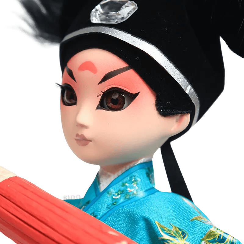 9-Inch Handmade Chinese Doll – Peking Opera Xu Xian (Young Scholar) Collectible - SinoCultural -- XJP0905