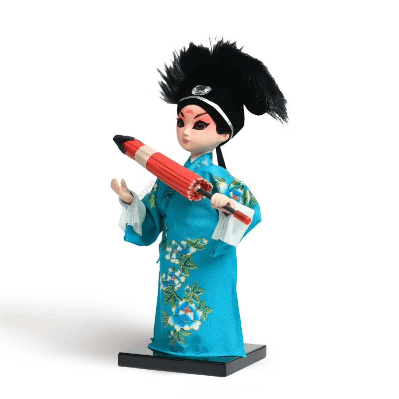 9-Inch Handmade Chinese Doll – Peking Opera Xu Xian (Young Scholar) Collectible - SinoCultural -- XJP0905