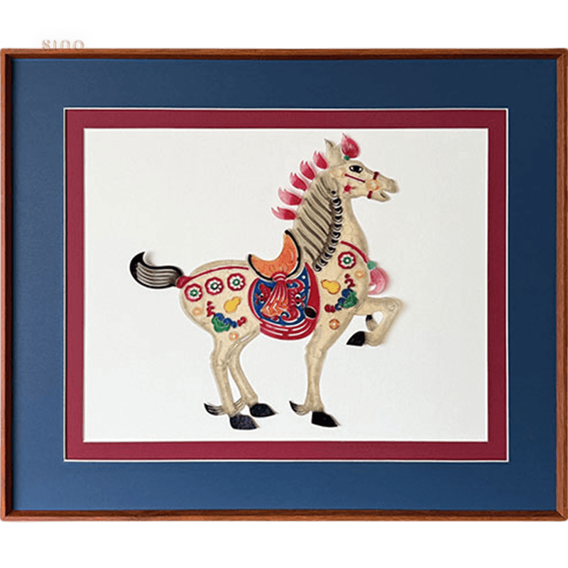 Intangible Heritage Shadow Puppetry Horse Decoration for Living Room - SinoCultural -- JN1102 -