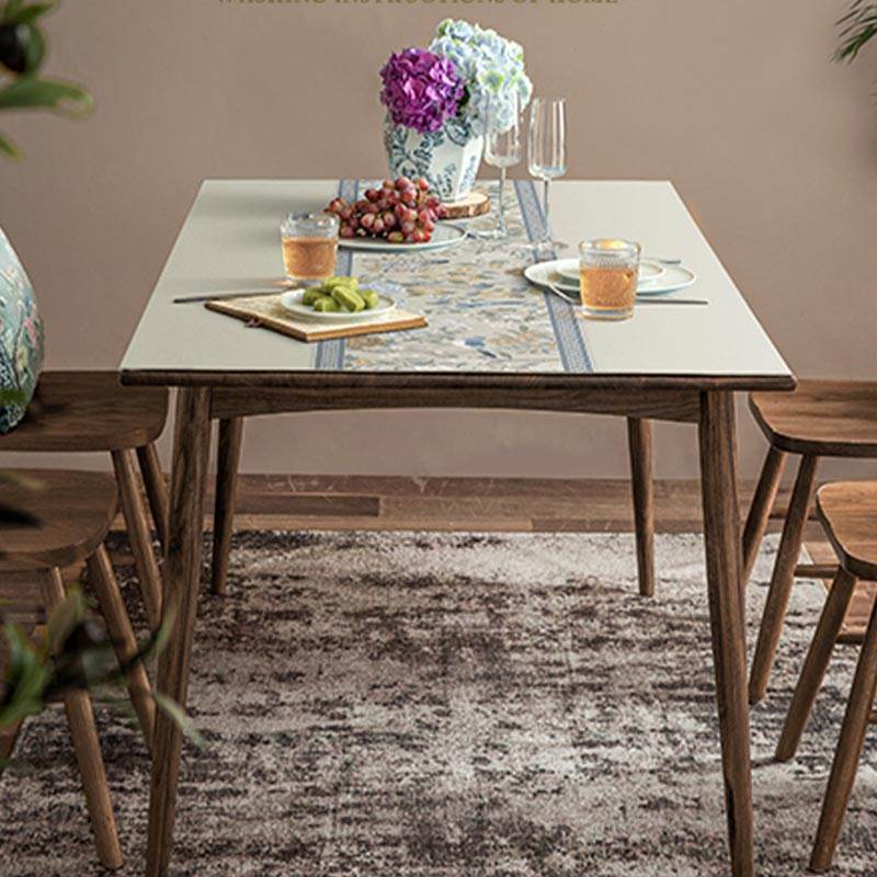 Chinoiserie Elegant High-end Floral Rectangular Leather Table Placemat - SinoCultural -- TM041A6060 -