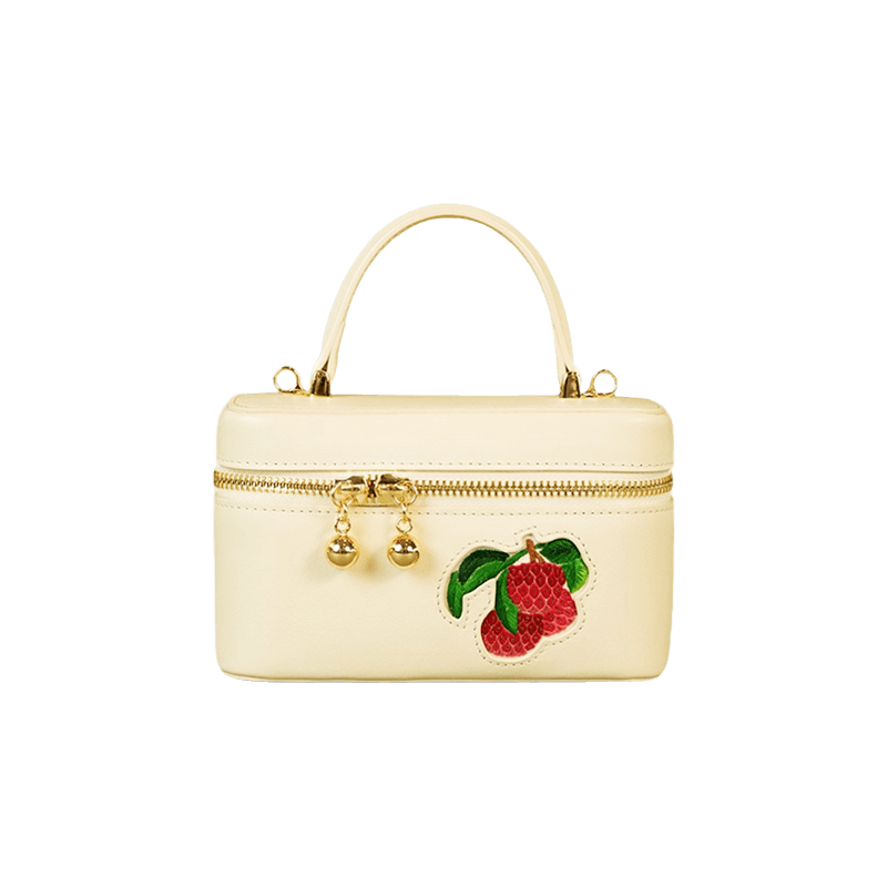 Handcrafted Embroidered Lychee Makeup Bag - SinoCultural -- BXW06WCS189A04