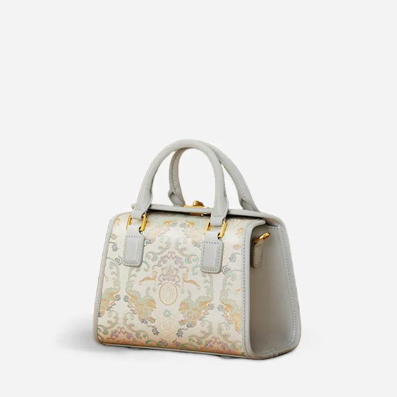 Brocade Boston Black Bag Butterfly Designer Women Handbag - SinoCultural -- JD170615-1