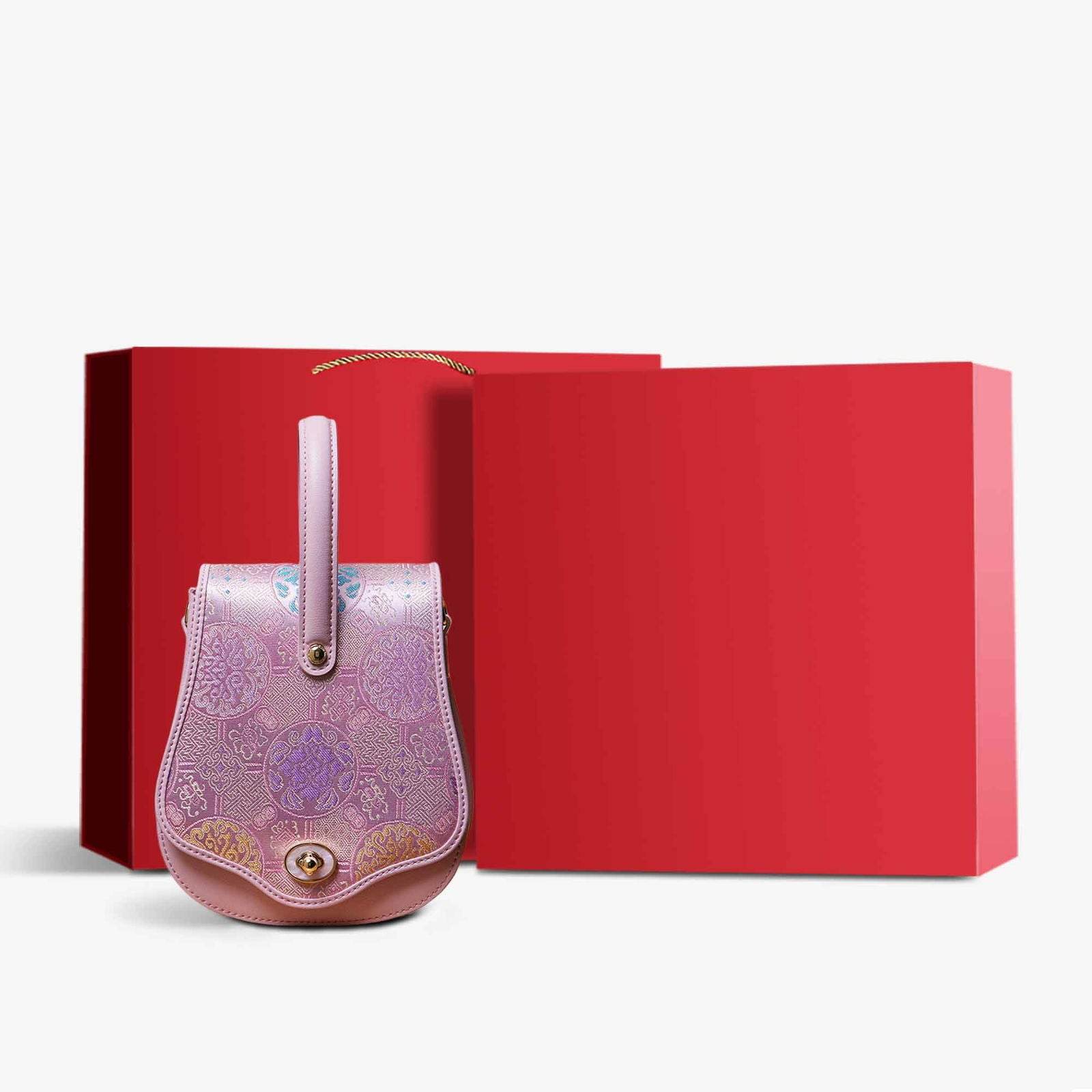 Brocade Jacquard Butterfly Designer Saddle Bag - SinoCultural -- P1206260402LP-1 -