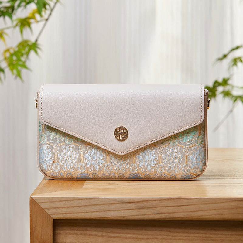 Brocade Jacquard Chic Elegant Lady Evening Clutch Bag - SinoCultural -- P12064604BG-1