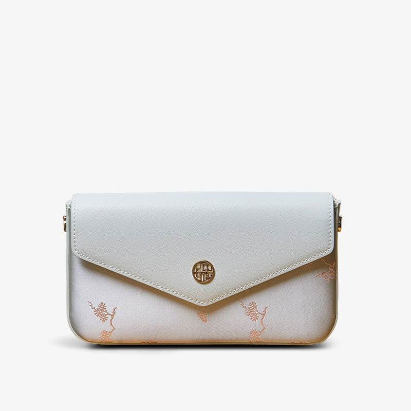 Brocade Jacquard Chic Elegant Lady Blue Evening Clutch Bag - SinoCultural -- P120646004LG-1 -