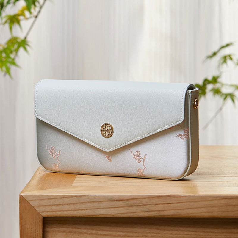 Brocade Jacquard Chic Elegant Lady Blue Evening Clutch Bag - SinoCultural -- P120646004LG-1 -