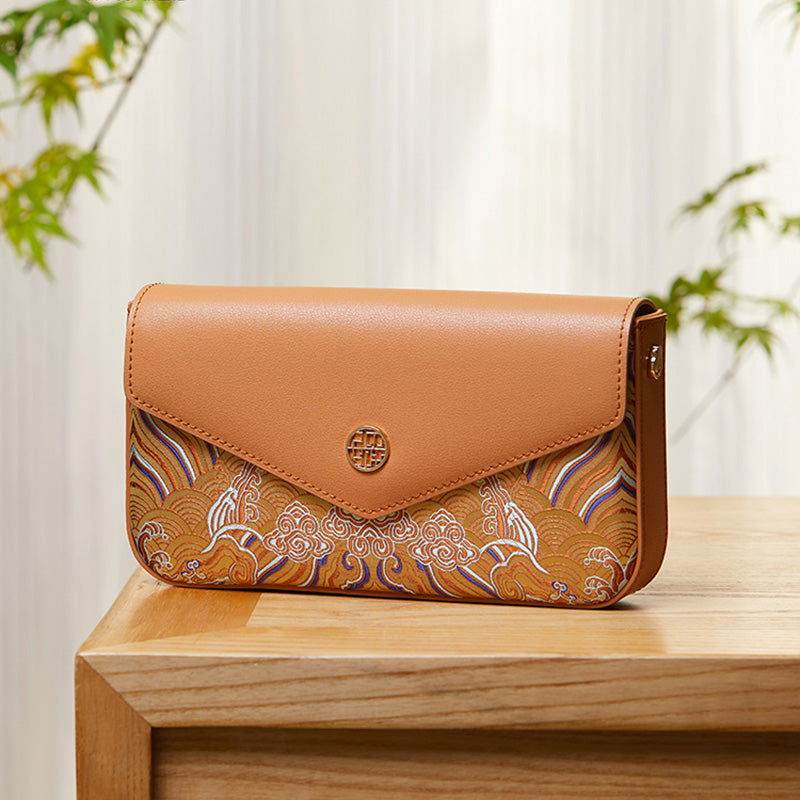Brocade Jacquard Chic Elegant Lady Clutch Bag - SinoCultural -- P120646004BN-1 -