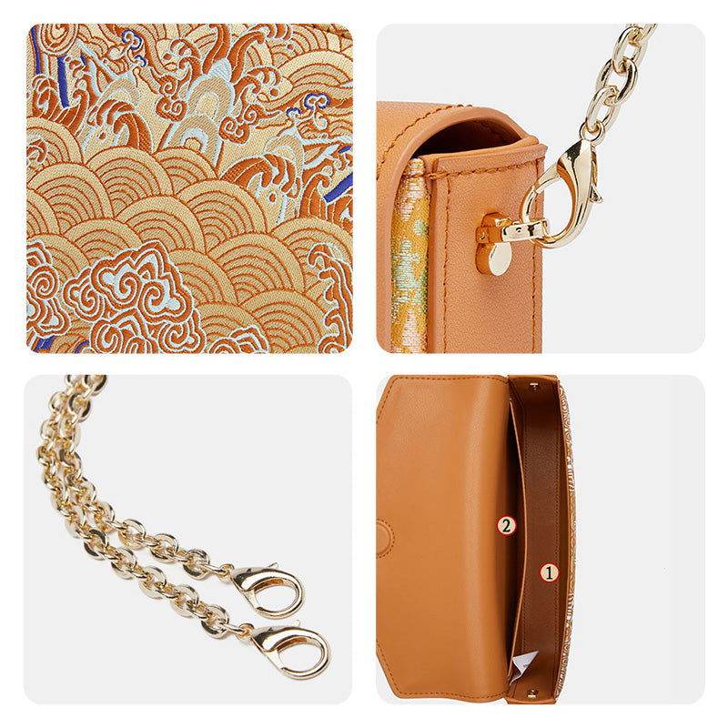 Brocade Jacquard Chic Elegant Lady Clutch Bag - SinoCultural -- P120646004BN-1 -