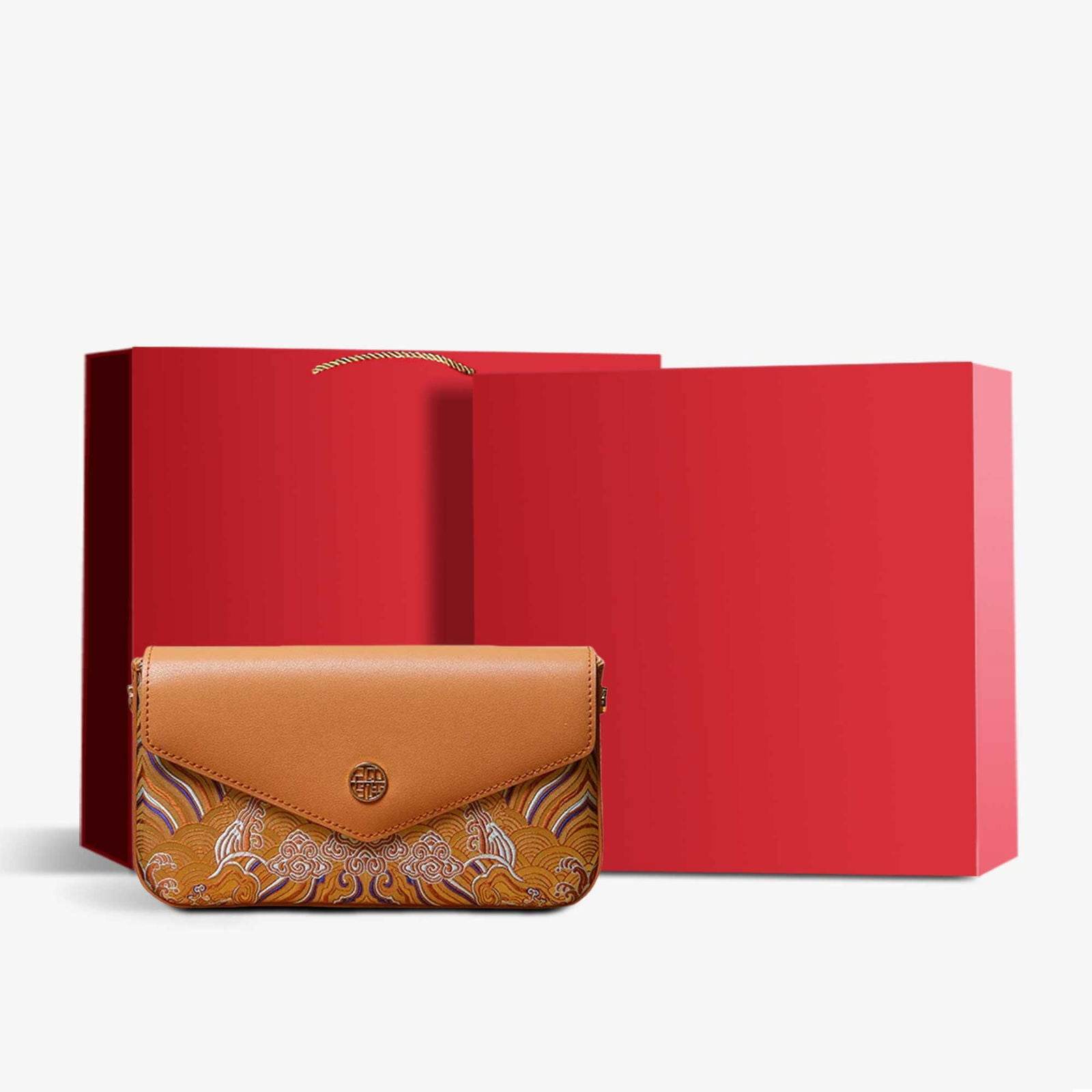 Brocade Jacquard Chic Elegant Lady Clutch Bag - SinoCultural -- P120646004BN-1 -