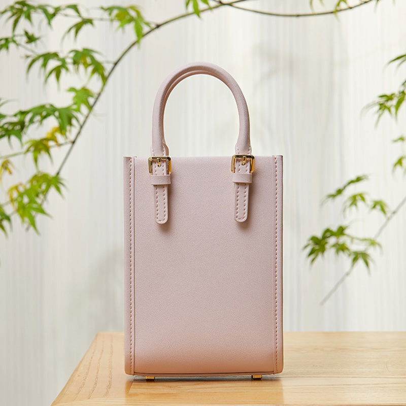 Brocade Jacquard Mulberry Silk Pink Women Floral Handbag - SinoCultural -- P12063904 -