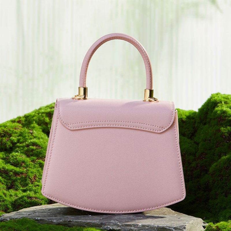 Brocade Mulberry Silk Bag Powder Pink Floral Designer Handbag - SinoCultural -- P12049004P-2 -