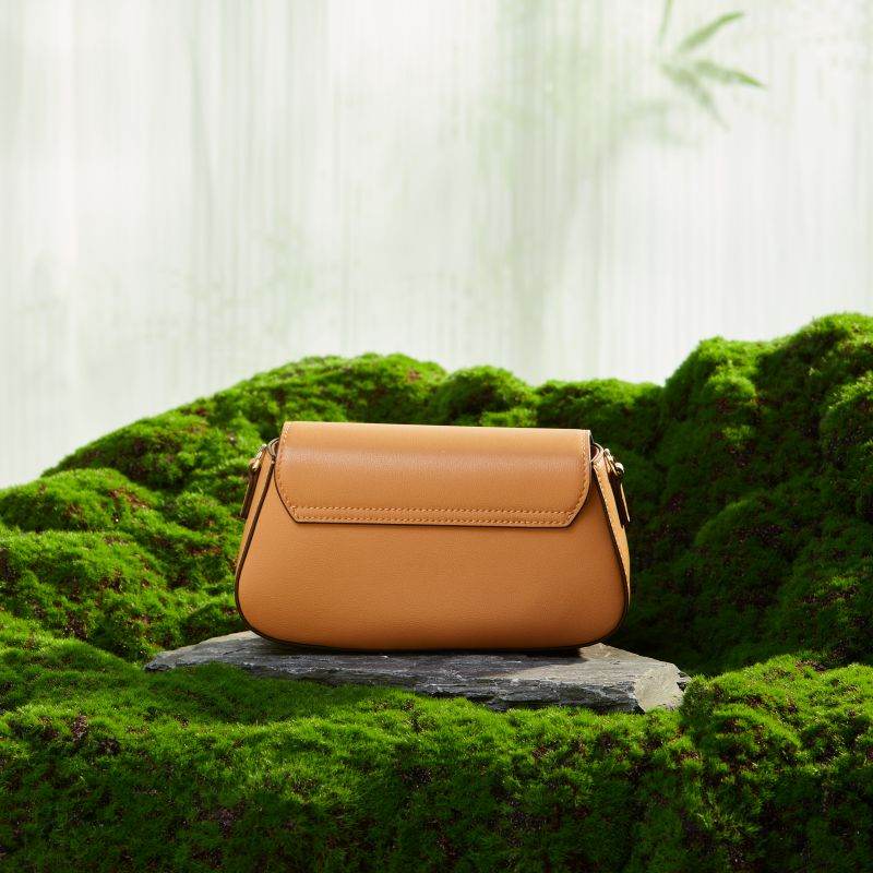 Brocade Mulberry Silk Brown Chain Mini Women Clutch Handbag - SinoCultural -- P22028104BN-1 -